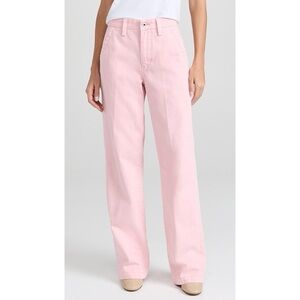 New Favorite Daughter The Taylor Trouser Low Rise Straight Leg Jeans Ballet Pink